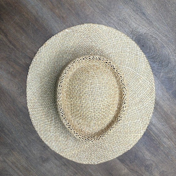 Peter Grimm Accessories - PETER GRIMM Straw Sun Hat Women's One Size Tan Woven Wide Brim Beach Summer Boho